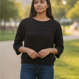 St. John's Bay Black Knit Sweater